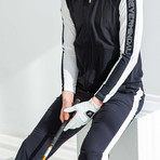 Modern Straight Line Contrast Pant // Black (L)