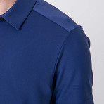 Mesh Back Soulder Vovo Welding Shirt // Blue (XL)