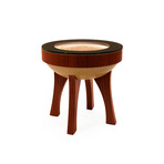 22" Hard Wood Side Table // RGBW Lights (Maple Veneer)