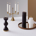 Tivoli Block Candle // Set of 2 (White)