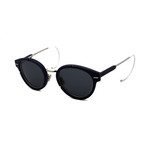Men's DIOR-MAGNITUDE-O1-S82 Sunglasses // Dark Blue + Silver