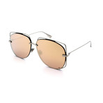 Unisex DIOR-STELLAIRE-6-010 Sunglasses // Silver + Rose Gold Mirror