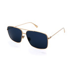 Men's DIOR-STELLAIRE-03S-J5G Aviator Sunglasses // Gold + Blue