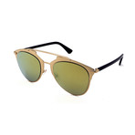 Unisex DIOR-REFLECTED-YC2 Sunglasses // Gold + Gold Mirror