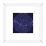 Celestial Map of Constellations visible from France, 19th C.