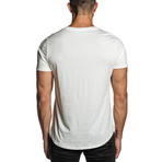 Lightning Bolt Embroidered T-Shirt // White (S)