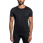 Lightning Bolt Embroidered T-Shirt // Black (S)