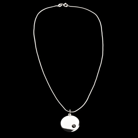 Blackisdiamond Paris Collection // Silver Moon Pendant + .35 Black Diamond