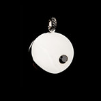 Blackisdiamond Paris Collection // Sterling Silver Moon Pendant + .40 Black Diamond