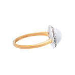 Mimi Milano 18k Two-Tone Gold Diamond + Agate Ring // Ring Size: 7.75 // Store Display