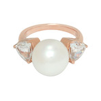 Mimi Milano 18k Rose Gold Rock Crystal Ring // Ring Size: 6.75 // Store Display