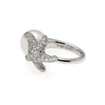 Mikimoto 18k White Gold Diamond + South Sea Pearl Cocktail Ring // Ring Size: 6.25 // Store Display