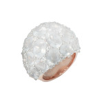 Mimi Milano 18k Rose Gold Diamond + Milky Quartz Ring // Ring Size: 6.75 // Store Display