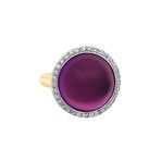 Mimi Milano 18k Two-Tone Gold Diamond + Amethyst Ring // Ring Size: 7.75 // Store Display