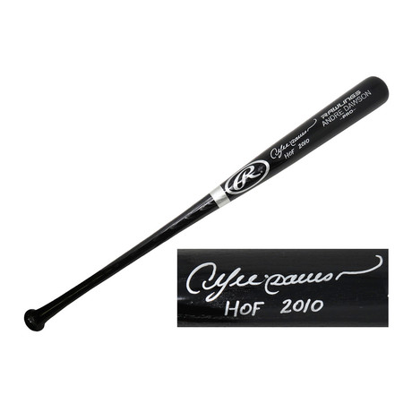 Andre Dawson // Signed Rawlings Pro Black HOF 2010 Engraved Baseball Bat