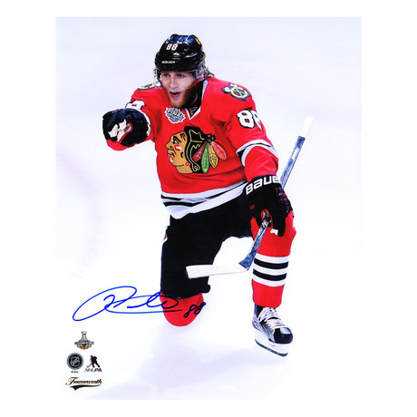 Patrick Kane // Chicago Blackhawks // Signed 2015 Stanley Cup Finals Goal Celebration Photo