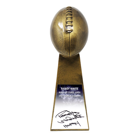 Randy White // Signed Football World Champion Replica Gold Trophy