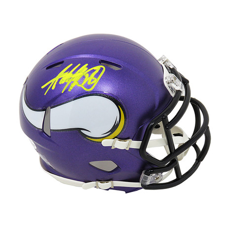 Adrian Peterson // Signed Minnesota Vikings Riddell Speed Mini Helmet