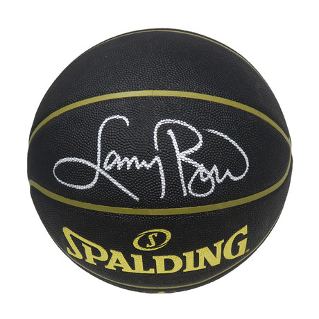 Larry Bird // Signed Spalding Elevation Black NBA Basketball