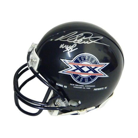 Richard Dent // Chicago Bears // Signed SB XX Champs Logo Riddell Replica Mini Helmet