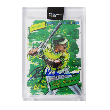 Rickey Henderson // Signed Topps Project 20/20 Card