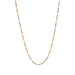 Solid 14K Gold Tri-Color Gold Diamond Cut Nugget Chain Necklace // 1.8mm // Yellow + White + Rose (18" // 6.9g)