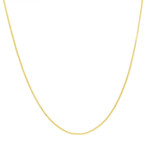 Solid 14K Gold Box Chain Necklace // 1mm // Yellow