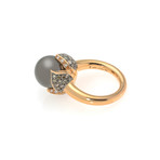 Mikimoto 18k Rose Gold Diamond + South Sea Pearl Cocktail Ring // Ring Size: 6.75 // Store Display
