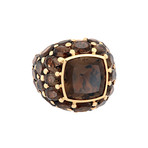 Mimi Milano 18k Rose Gold Smoky Quartz Ring // Ring Size: 6.75 // Store Display