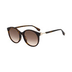 Women's Round Sunglasses // Tortoise + Brown Gradient