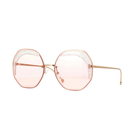 Women's Sunglasses // Gold + Pink