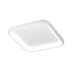 Acryluxe // Polaris 25" Square LED Flush-Mount // Matte White Finish + Opal Acrylic Shade