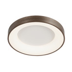 Acryluxe // Sway 24" Round LED Flush Mount Light // Light Bronze Finish + Opal Acrylic Shade