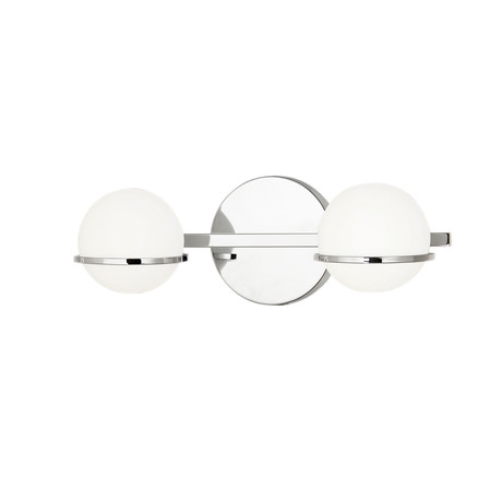 Fusion // Centric 2-Light Bath Bar (Polished Chrome)