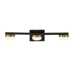 Fusion // Puck 3-Light LED Bath Bar (Matte Black)