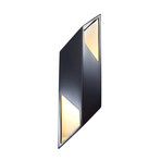 Ambiance // Rhomboid ADA Right LED Wall Sconce // Gloss Black/Matte White