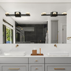 Fusion // Puck 3-Light LED Bath Bar (Matte Black)