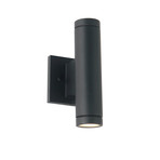 Portico // Small 1-Light LED Outdoor Wall Sconce // Matte Black Finish