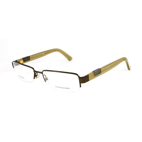 Gucci // Unisex GG1878 Optical Frames // Dark Brown + Sand