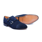 Goodyear Welted Captoe Double Monk Strap // Navy (US: 12)