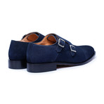 Goodyear Welted Captoe Double Monk Strap // Navy (US: 9)