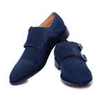 Goodyear Welted Captoe Double Monk Strap // Navy (US: 7)