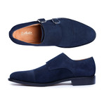 Goodyear Welted Captoe Double Monk Strap // Navy (US: 10)