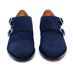 Goodyear Welted Captoe Double Monk Strap // Navy (US: 11)
