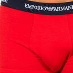 Pack of 3 Retro Boxers // Black + Red + White (XL)