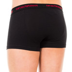 Pack of 2 Retro Boxers // Black + Fuchsia (S)