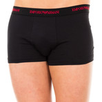 Pack of 2 Retro Boxers // Black + Fuchsia (XL)