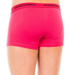 Pack of 2 Retro Boxers // Black + Fuchsia (XS)