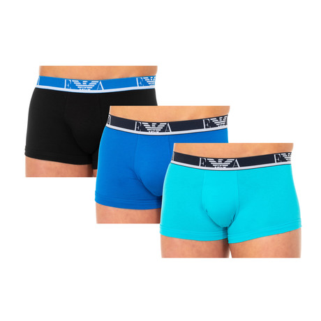 Pack of 3 Boxers // Marino Blue + Gray + Blue (XS)