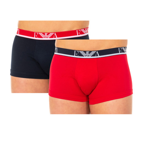 Pack of 2 Boxers // Red + Navy Blue (XS)